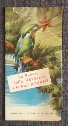 VERSILIANISCHE RIVIERA UND APUANISCHE ALPEN - Touristen-Faltblatt mit Fotos und Illustrationen