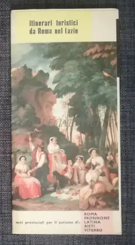 REISEROUTEN VON ROM IN LATIUM - Broschüre der Provinzialbehörden Tourismus Foto und Karte