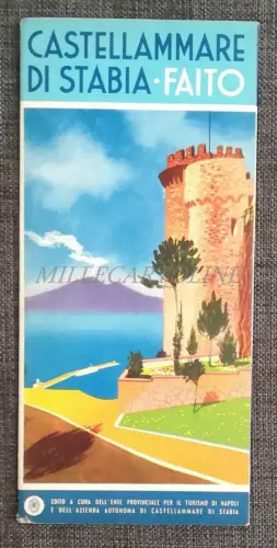 CASTELLAMMARE DI STABIA FAITO - Illustrierte ENIT Touristenbroschüre, Karte und Foto