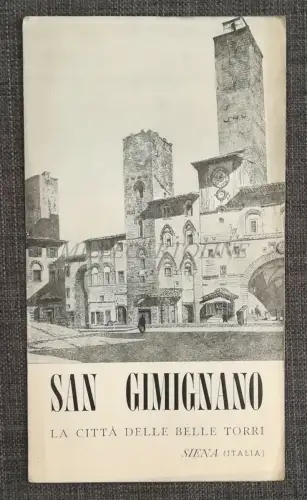 SAN GIMIGNANO - Touristenbroschüre mit Karte und Foto