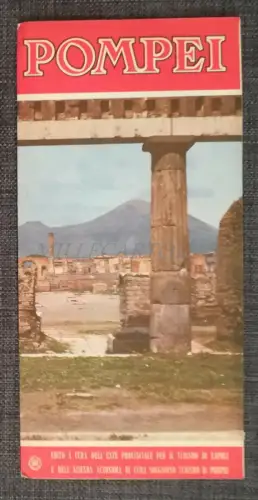 POMPEJI - ENIT Tourist Broschüre mit Foto und Karte