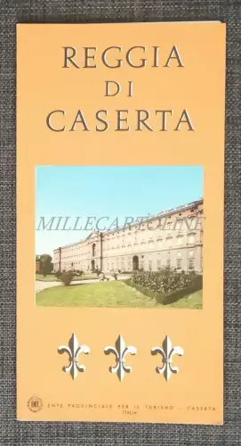 REGGIA DI CASERTA - ENIT Tourist Broschüre mit illustrierter Karte und Foto