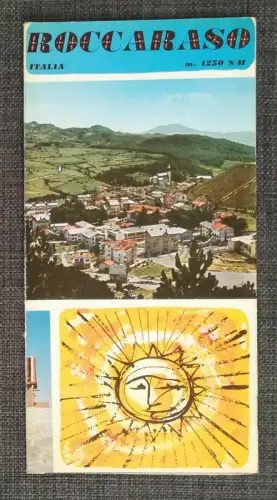 ROCCARASO - Faltbare Touristenbroschüre mit Foto