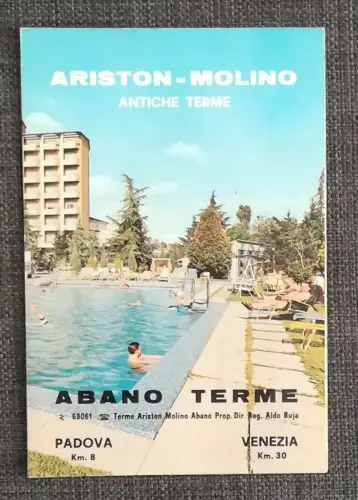 ARISTON MOLINO ABANO THERME - Touristenbroschüre mit Foto