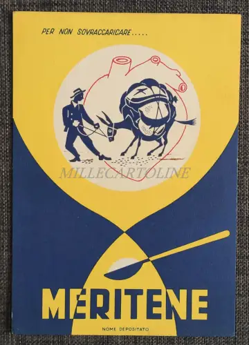 MERITENE FARBER - Werbekarton, um das Herz nicht zu überlasten