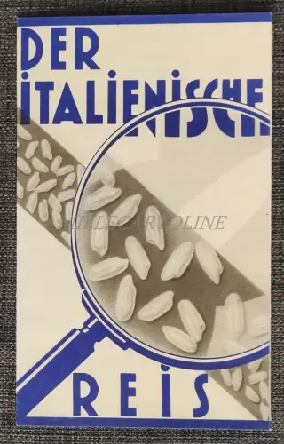DER ITALIANISCHE REISE - Depliant in Tedesco sul Riso Italiano, Ist. Export