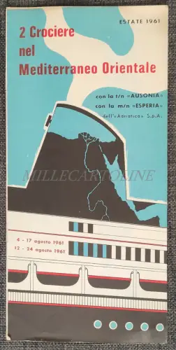 2 MITTELMEERKREUZFAHRTEN AUSONIA & ESPERIA - Bildbroschüre Sommer 1961