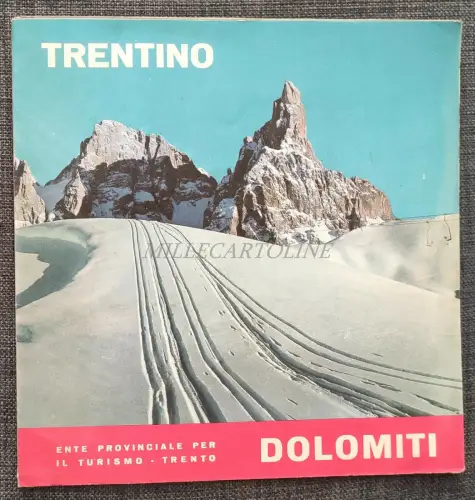 TRENTINO DOLOMITI - Faltbroschüre mit Karte und Foto