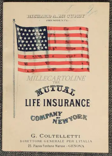 THE MUTUAL LIFE INSURANCE COMPANY NEW YORK - Illustrated Brochure 1898 circa