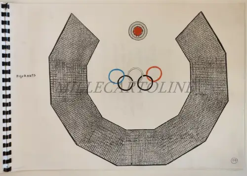 VITTORIO ROSSI - Bozzetti XVI Olympiade Albertville 92 Arrivée Flamme Olympique