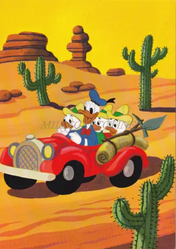 WALT DISNEY - Donald Duck & Huey Dewey Louie, Driving in the Desert
