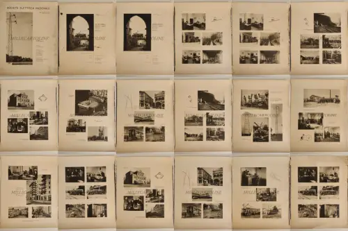 SOCIETÀ ELECTRIC NATIONALE MILANO - 18 Kartons, Fotos und illustrative Texte, Straßenbahn