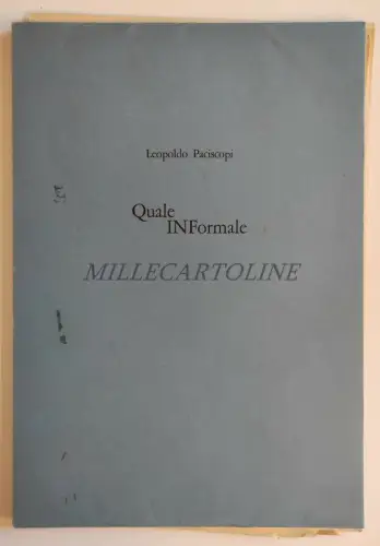 LEOPOLDO PACISCOPI ALS INFORMELL - Manifest, 5 Künstlerprobe 1981 Widmung
