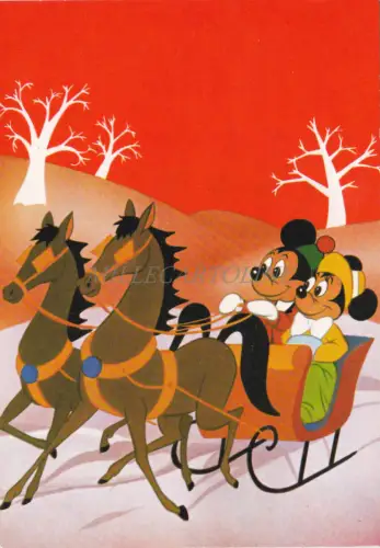 WALT DISNEY - Minnie & Mickey Mouse, Pferdeschlitten