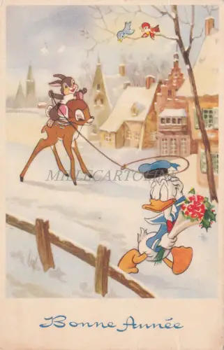 WALT DISNEY - Donald Duck & Bambi, Frohes Neues Jahr