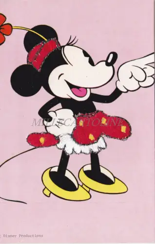 WALT DISNEY - Minnie Mouse, Seide bestickt
