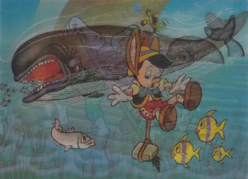 WALT DISNEY - Pinocchio & Monster Whale, Toppan 3D