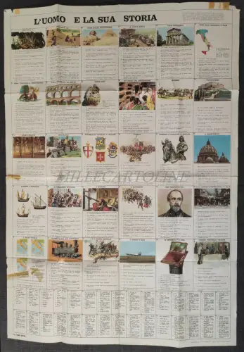DER MANN UND SEINE GESCHICHTE - Illustriertes Poster Fabbri Editori