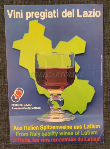 EDLE WEINE AUS LATIUM - Plakat Landwirtschaftsrat 80er Jahre