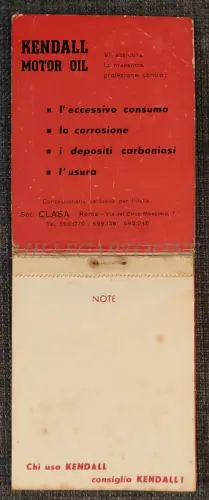 KENDALL THE 2000 MILE OIL - Bloc Notes