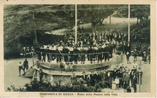 TERRANOVA DI SICILIA/GELA - Musikbühne in der Villa 1927