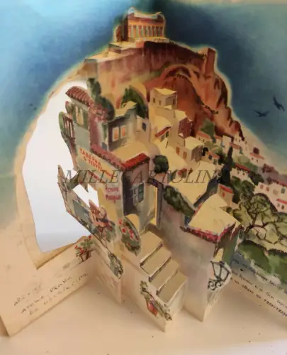 ATHEN - Pop Up Illustrierter Karton, Glitzer