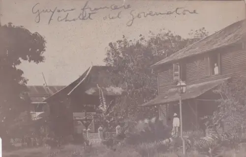 FRANZÖSISCH-GUAYANA - Gouverneurshaus 1923 Foto Postkarte