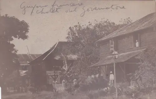 FRANZÖSISCH-GUIANA - Gouverneurshaus 1923 Foto Postkarte
