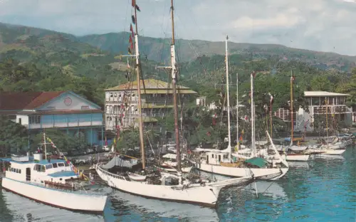 FRENCH POLYNESIA - Port Papeete, Teil für Sportboote 1968