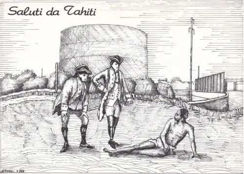FRENCH POLYNESIA - Saluti da Tahiti, Grossi 1988