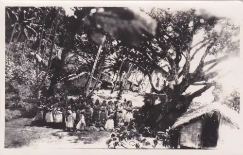 FRANZÖSISCH-POLYNESIEN - Tribe, F.G. Bowers Papeete Foto Postkarte