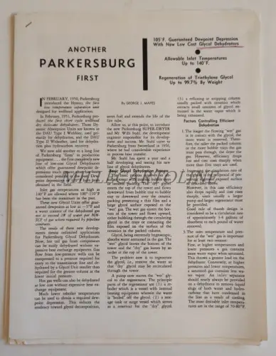 PARKERSBURG WEST VIRGINIA - Glykol-Trockner