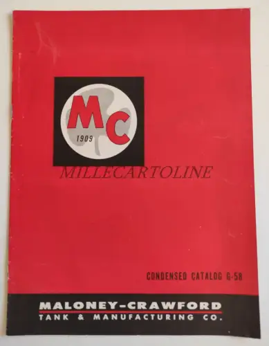 MALONEY CRAWFORD TANK TULSA OKLAHOMA - Condensed Catalog G-58