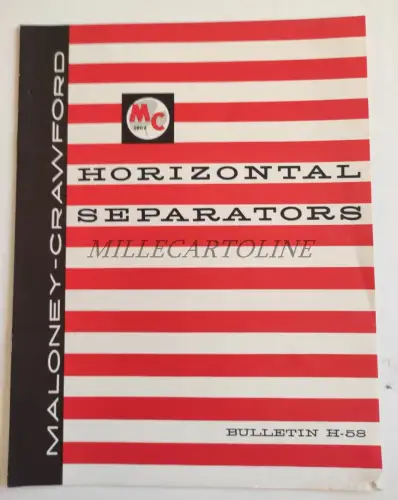 MALONEY CRAWFORD TANK TULSA OKLAHOMA - Bulletin H-58