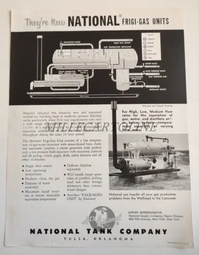 NATIONAL TANK COMPANY TULSA OKLAHOMA - Frigi-Gas Units