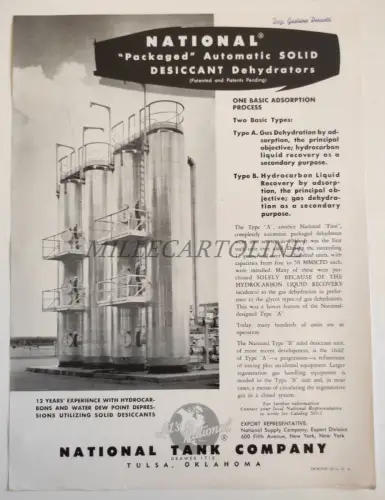 NATIONAL TANK COMPANY TULSA OKLAHOMA - Verpacktes automatisches festes Trockenmittel