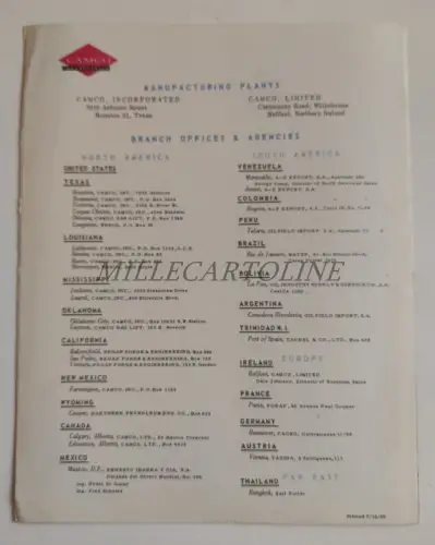 CAMCO HOUSTON TEXAS - Sicherheitsventil 1959