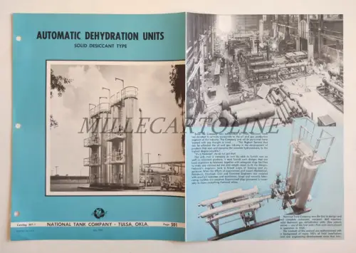 NATIONAL TANK COMPANY TULSA OKLAHOMA - Automatische Dehydrierungseinheiten 1958