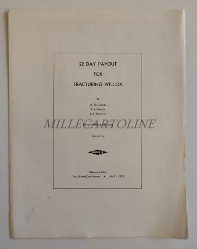 DOWELL TULSA OKLAHOMA - 22 Tage Auszahlung für Frakturing Wilcox