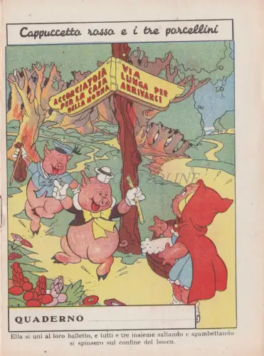 WALT DISNEY NOTEBOOK - Little Red Hood and Three Little Pigs 3 Rotkäppchen