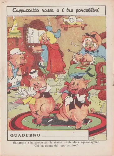 WALT DISNEY NOTEBOOK - Little Red Hood and Three Little Pigs 7 Rotkäppchen