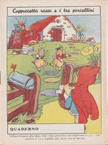 WALT DISNEY NOTEBOOK - Little Red Hood and Three Little Pigs 1 Rotkäppchen