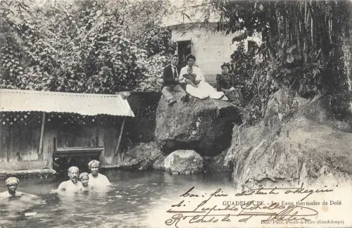 GUADELOUPE - Les Eaux Thermales de Dolé 1904 Postkarte Ed.Phos Pointe a Pitre