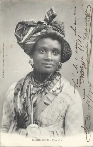 GUADELOUPE - Typ Nr.2 1904 Postkarte Ed.Phos Pointe a Pitre