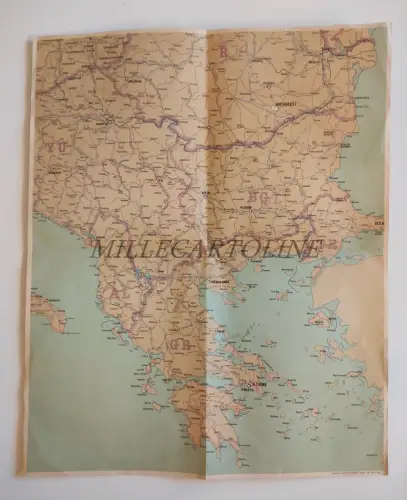 MAGGIONI & C. DINITRIL & HYDRO P2 - Karte Jugoslawien, Albanien, Bulgarien, Griechenland