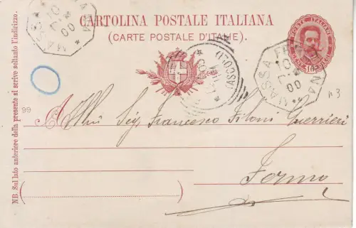 1900 Massa Fermana - achteckige Annullierung CP c.10