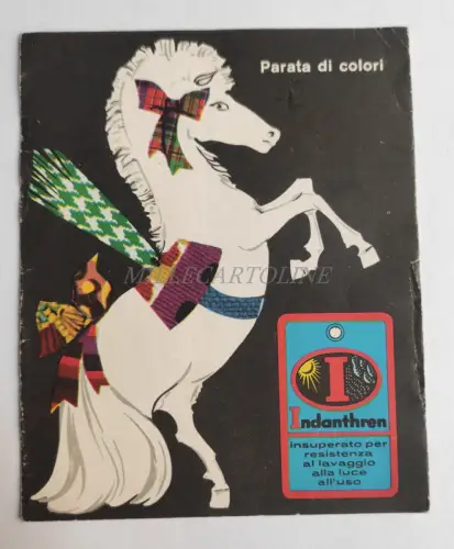 INDANTHREN - Farbparade, illustrierter Faltblatt 1962