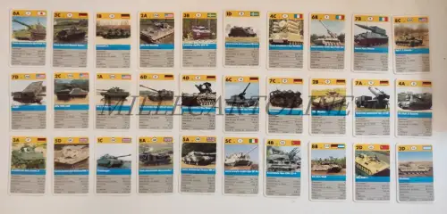 PANZER QUARTETT TOP TRUMP - Super Cardine Schmid 1989 Tanks Cards