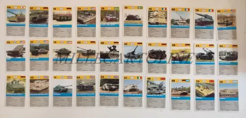 TOP TRUMP QUARTETT PANZER - Super Cardine Schmid 1989 Tanks Cards