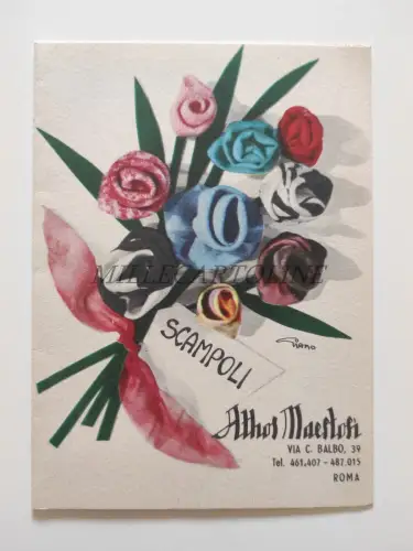 ATHOS MAESTOSI VIA BALBO ROMA - Stoffreste Juni Juli 1964